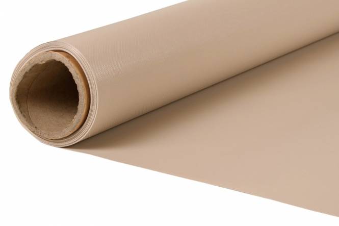 Versterkt PVC voor dekzeil en meer, beige 550 gram