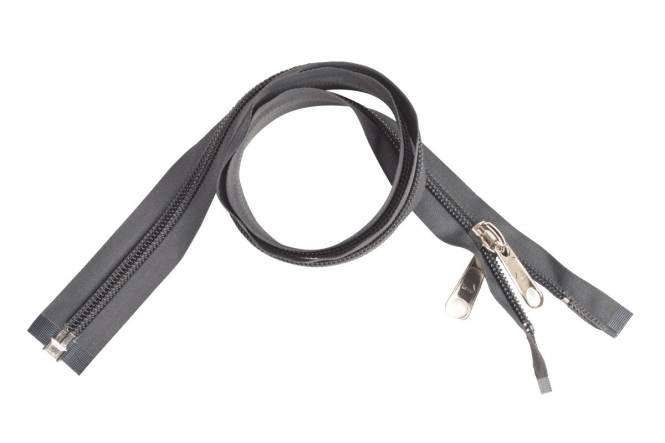 KROKO rits 10 mm deelbaar, antracietgrijs AANBIEDING