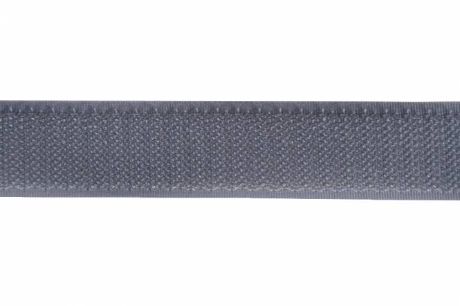 Klittenband 20 mm grijs, harde zijde, haak