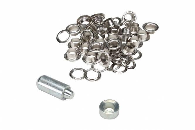 Satz ESVO Ösen Ø 10 mm vernickelt, 25 Stück