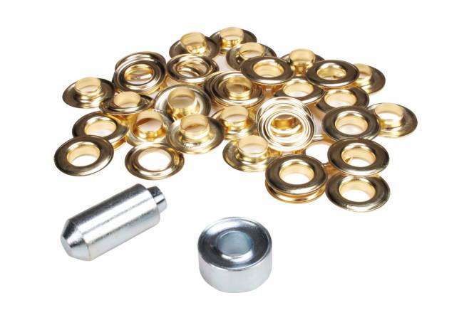 Satz ESVO Ösen Ø 12 mm messing, 25 Stück