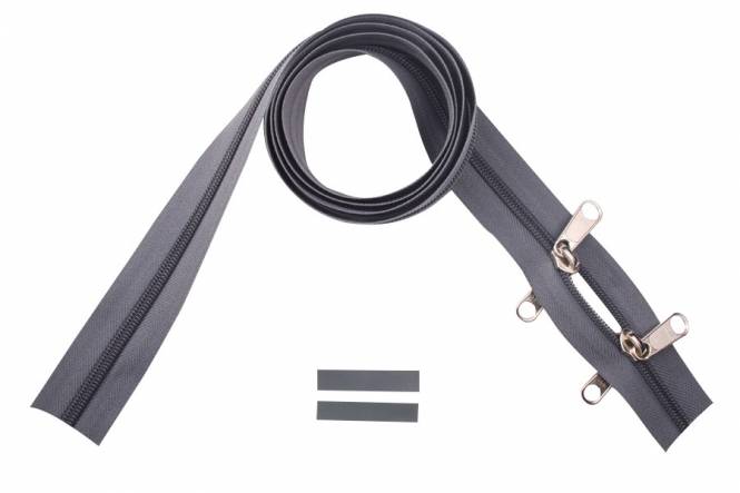 YKK rits 6 mm 2-weg O-vorm niet deelbaar antracietgrijs