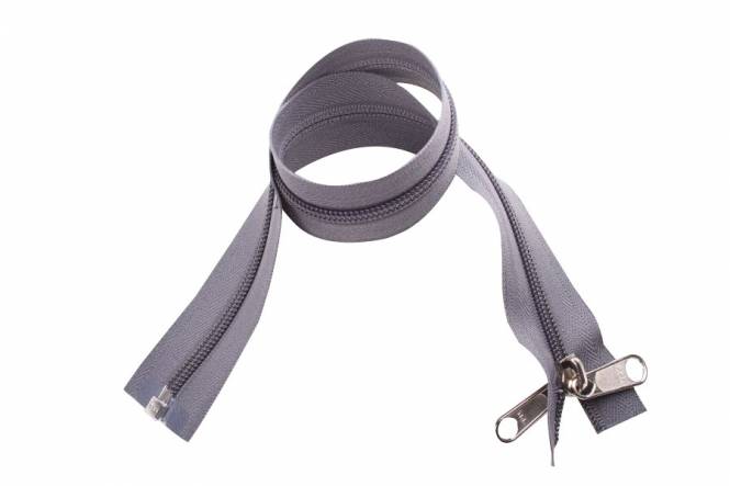 YKK rits 8 mm deelbaar grijs