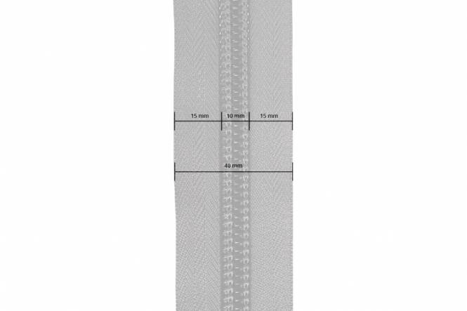 YKK rits 10 mm 2-weg niet deelbaar wit