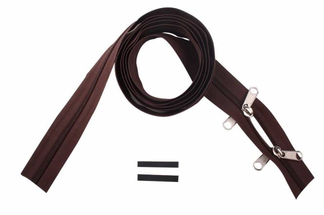 YKK rits 6 mm 2-weg O-vorm niet deelbaar bruin