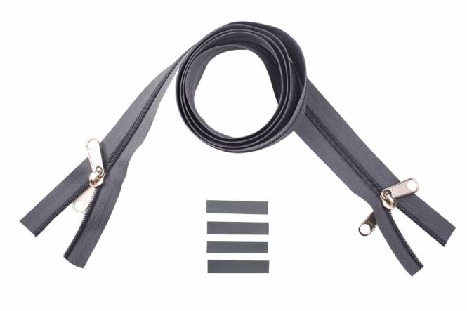 YKK rits 6 mm 2-weg niet deelbaar grijs X-vorm