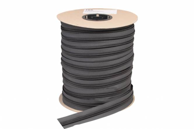 YKK ritsband 10 mm niet deelbaar, grijs
