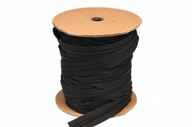 Schwarz Reißverschlussband 5 mm