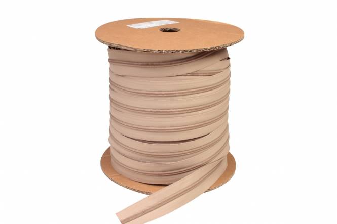 YKK ritsband 8 mm niet deelbaar, beige