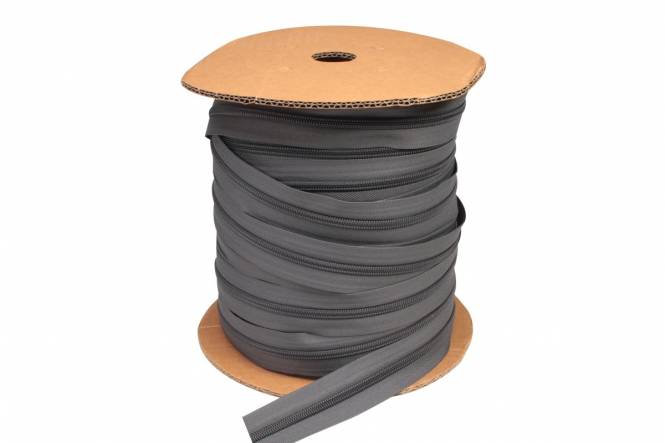 YKK ritsband 8 mm niet deelbaar, grijs
