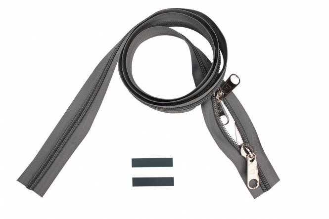 ESVO Reißverschlüsse 10 mm nicht teilbar O-form, hellgrau