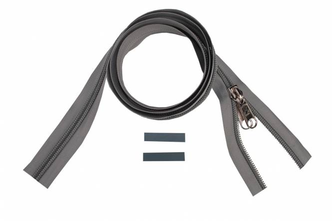 ESVO Reißverschlüsse 10 mm nicht teilbar, grau