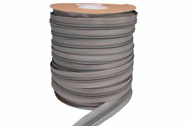 ESVO Reißverschlussband 10 mm nicht teilbar, grau