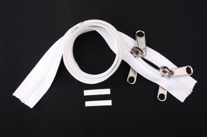 ESVO Reißverschlüsse 10 mm nicht teilbar O-form weiss