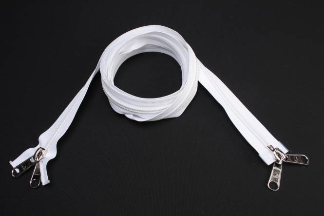 ESVO Reißverschlüsse 10 mm zwei Wege teilbar weiß, 150 cm