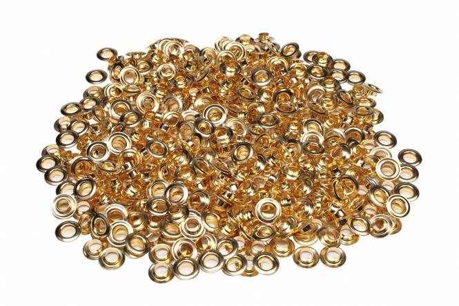 Satz ESVO Ösen Ø 10 mm messing, 500 Stück