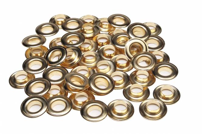 Satz ESVO Ösen Ø 12 mm messing, 50 Stück