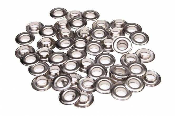Satz ESVO Ösen Ø 12 mm vernickelt, 50 Stück