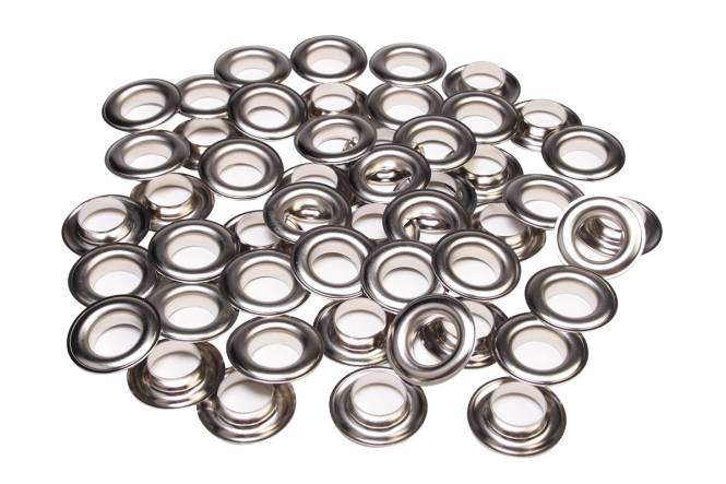 Set ESVO zeilringen Ø 16 mm messing vernikkeld, 50 stuks