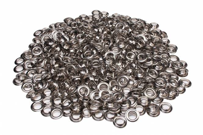 Set ESVO zeilringen Ø 16 mm messing vernikkeld, 500 stuks