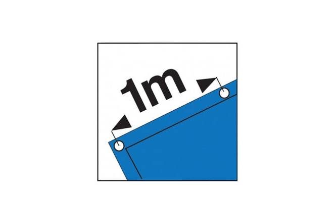 Cover waterproof, 2x3 meter, with eyelets, economy