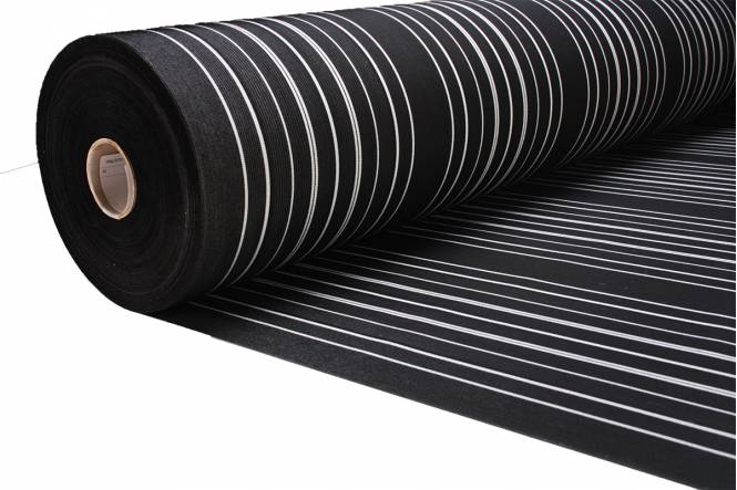 Sattler zonneschermdoek 295 grams 120 cm, zwart/zilver 405