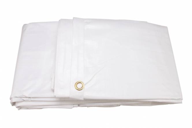 Thick tarpaulin sheet, 600x1000cm, white, heavy duty