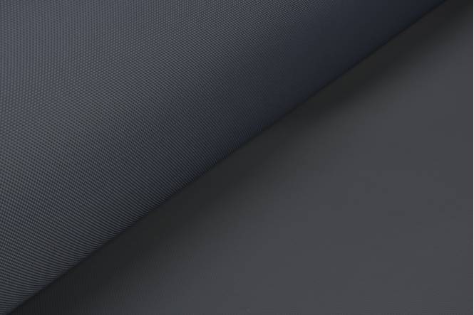 Fire-retardant polyester fabric, waterproof, u.v.-resistant, charcoal, 265 gr/m², 150 cm