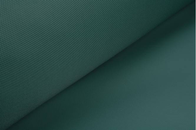 Fire-retardant polyester fabric, waterproof, u.v.-resistant, green, 265 gr/m², 150 cm