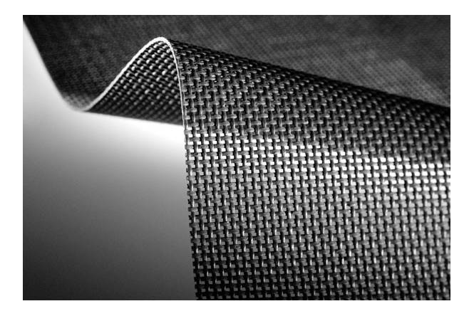 Gaasdoek batyline 380 grams polyester 180 cm, zwart Screendoek per meter
