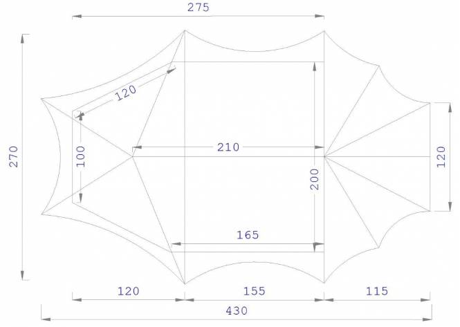 Pyramid tent Bedouin 200