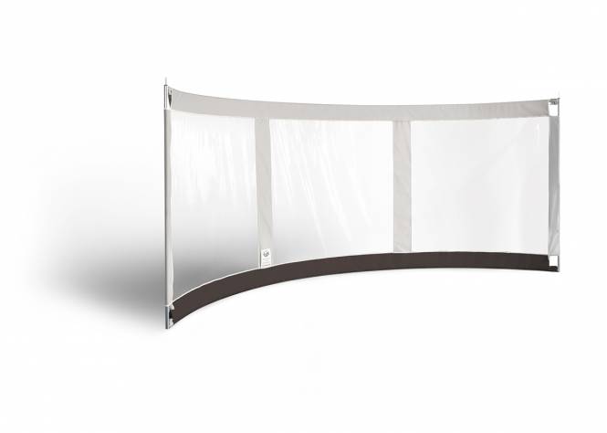 ESVO Windschutz gebogen Mistral 395 mit 3 Fenster, grau