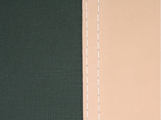 Beige tent met dennengroen front