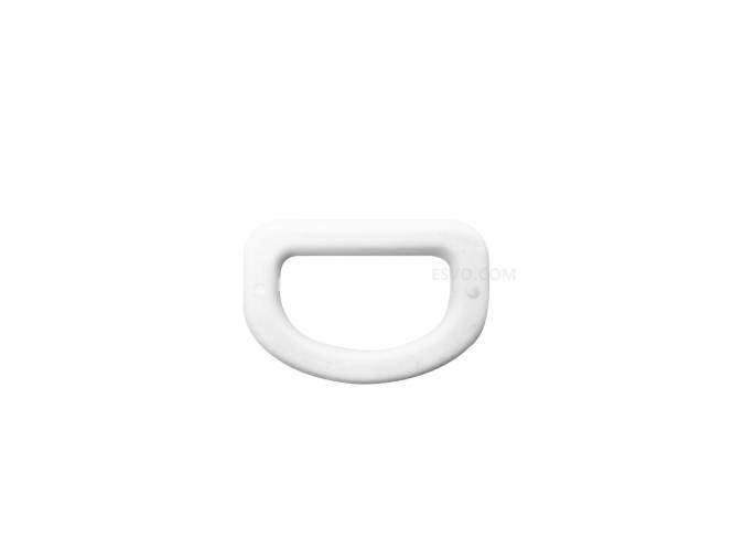 D-ring 15 mm plastic white