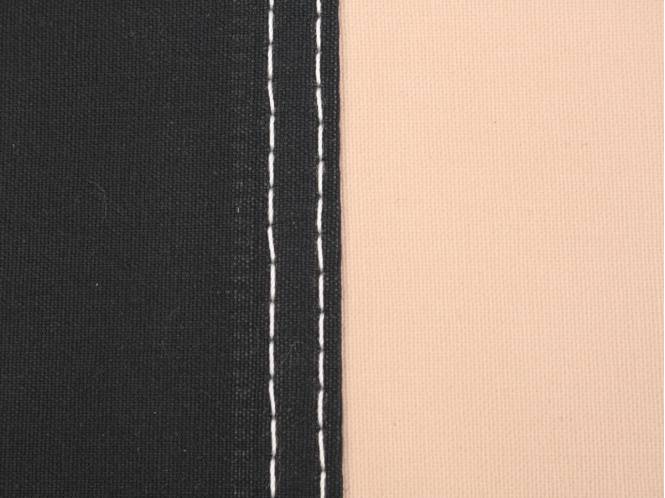 Beige tent met zwart front