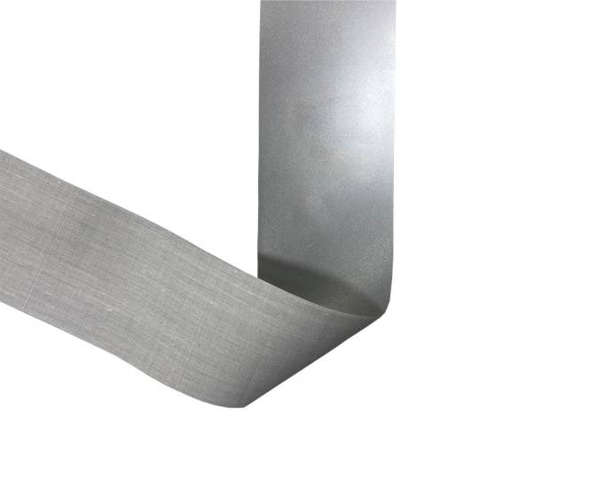Reflecterend band voor textiel, rol van 50 meter, zilver, 50 mm