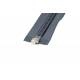 YKK zip-fastener 10 mm with open end grey, 250 cm / 98.4 inch
