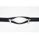 YKK VISLON bloktandrits 8,6 mm V 2-weg O-vorm niet-deelbaar zwart met metalen schuiver