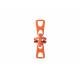 YKK VISLON schuiver bloktand 8 mm met 2 greepplaten, orange