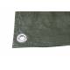 Afdekzeil, 800 x 1000 cm, groen, met zeilringen, waterdicht, 100, economy