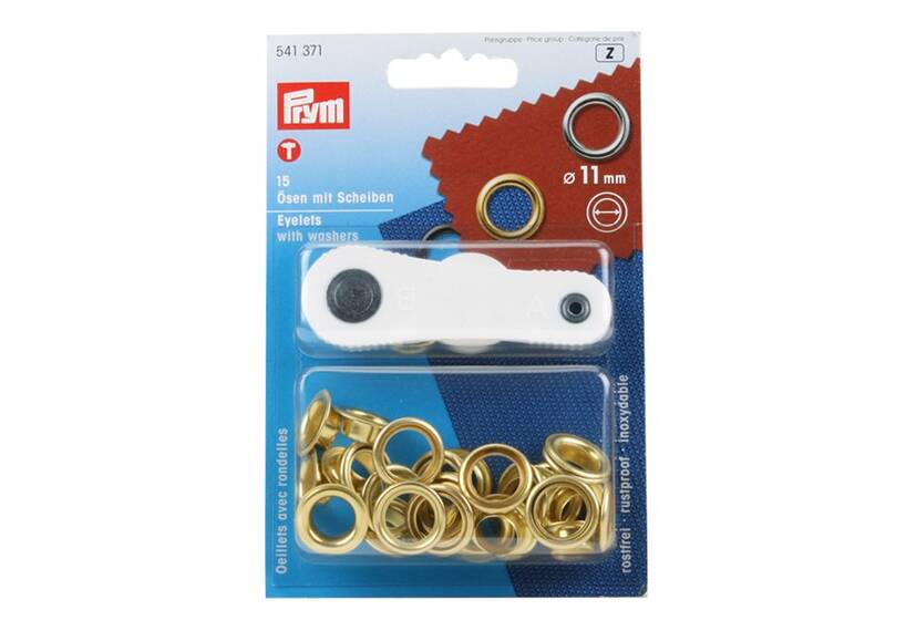Set eyelets with washers 11 mm