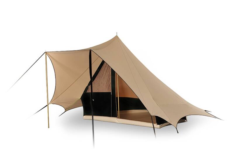 Cotton pyramid tent Bedouin 240 sand/black