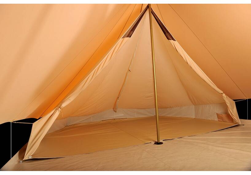 Piramidetent, dubbeldaks tent Bedouin 340 beige/zwart, katoenen tent