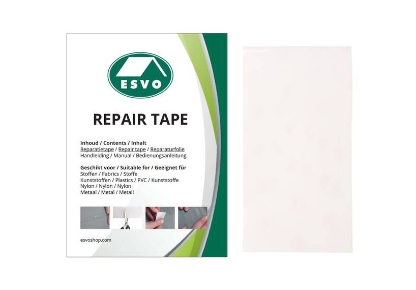 ESVO reparatietape voor permanente reparatie van stoffen 28 x 7,6 cm