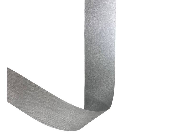 Reflecterend band 25 mm polyester/katoen, silver