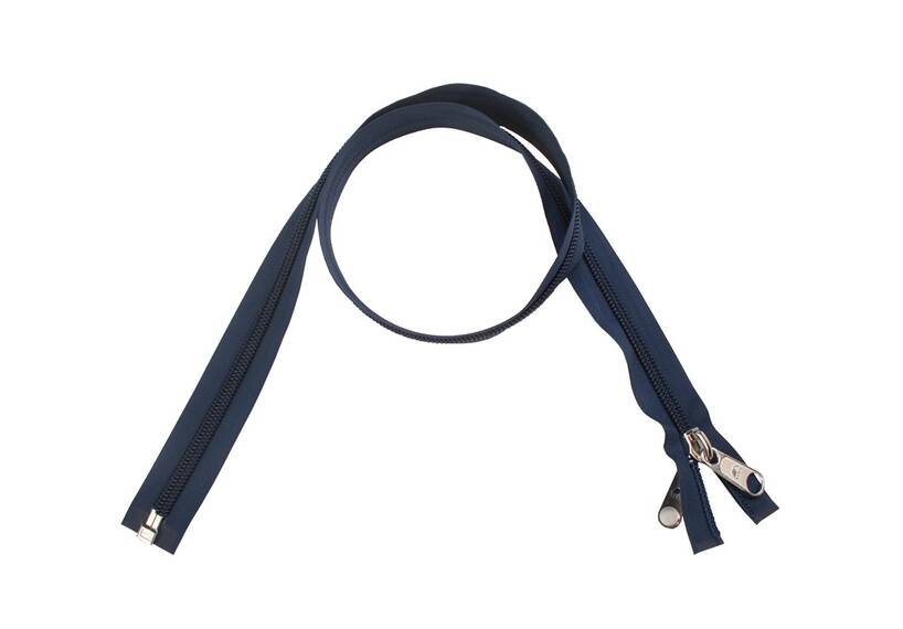ESVO deelbare rits 10 mm deelbaar blauw, 100 cm