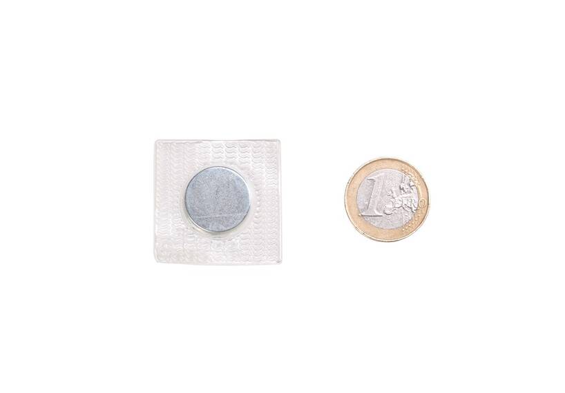 Waterproof magnets, neodymium sew-in magnet, sealed, diameter 18 mm x 2 mm