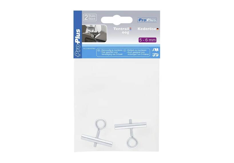 Kederöse, für Kederschiene mit Ø 5-6 mm, Set von 2 Stück