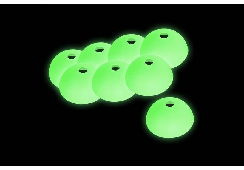 Peg protective caps, glow in the dark, set of 8 pieces