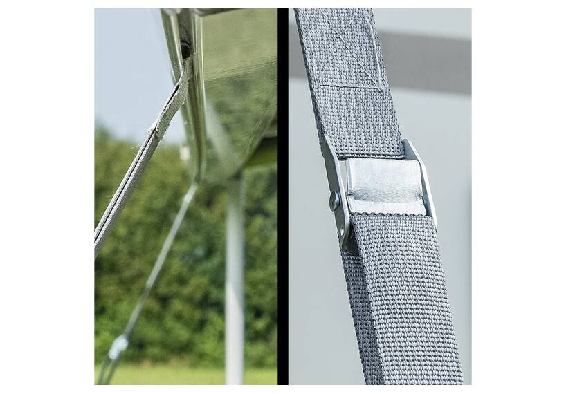 Awning tie down kit 2 x 4,8 meter with beading fastening